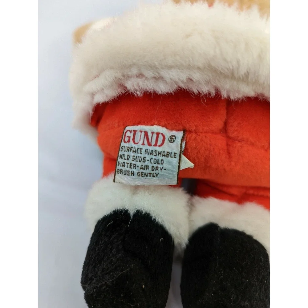 Gund Brown Bear Plush 9 Inch Santa Claus 1993 Stuffed Animal Toy